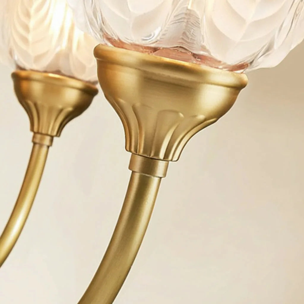 Freyza - Brass Wall Sconce – American Vintage Bud Glass (E14 LED & 29-30cm)