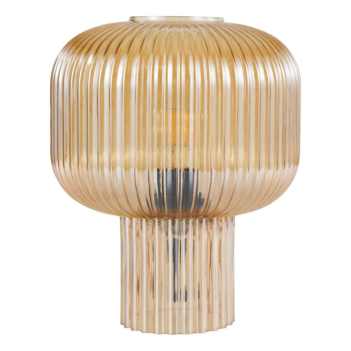 AmberGlow | Elegant Textured Glass Contemporary Table Lamp 6