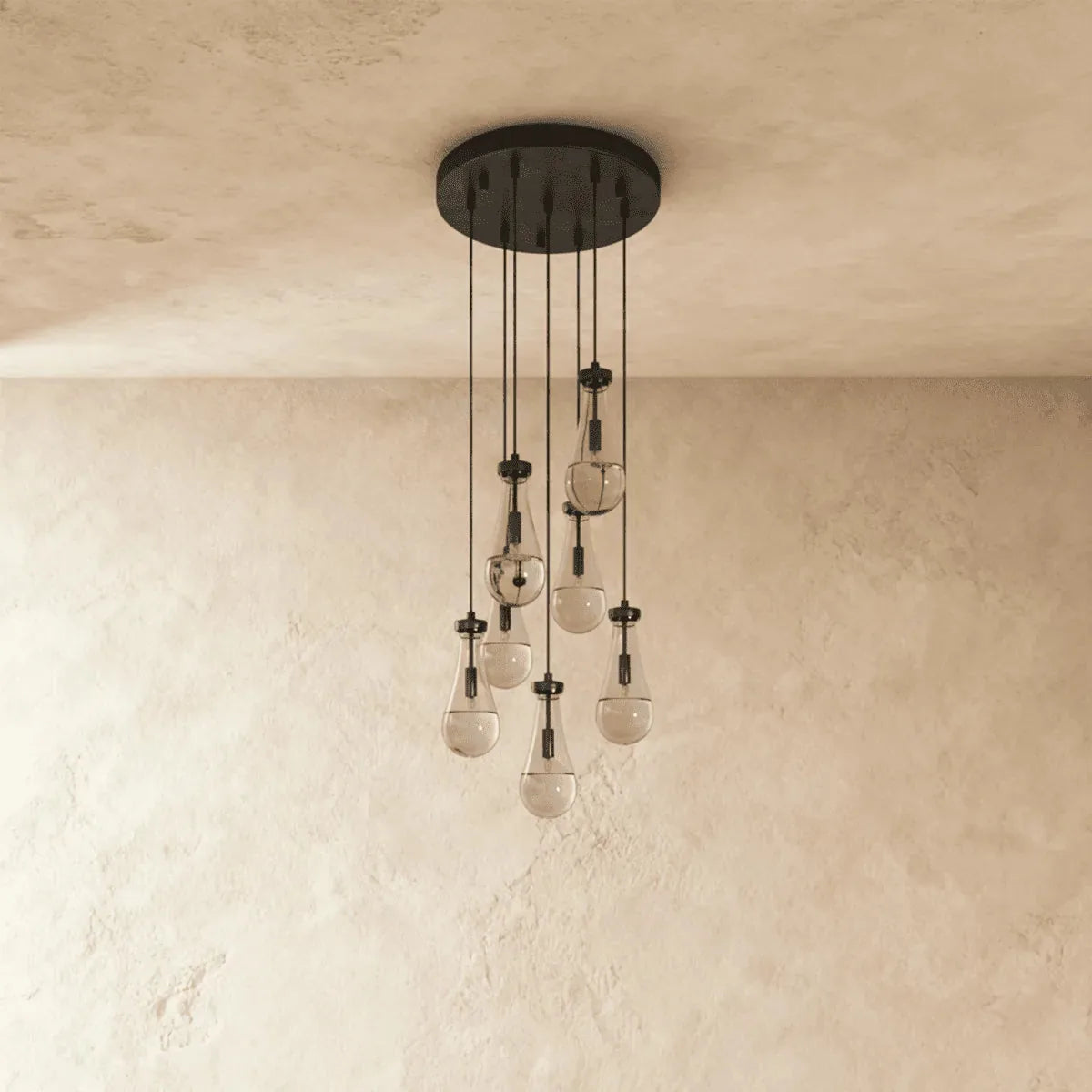 Freyza - AquaLustre | Elegant Raindrop Glass Chandelier Fixture