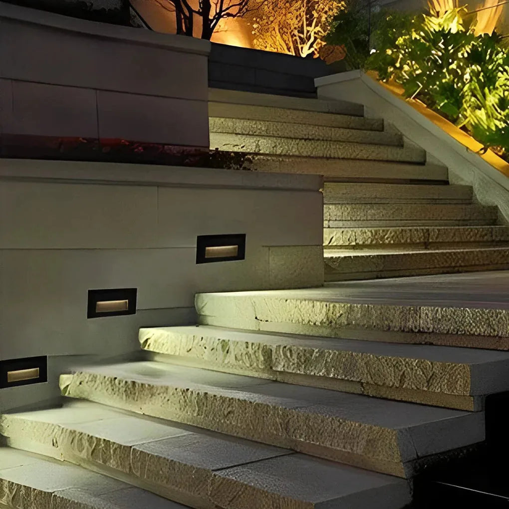AluminaGlow | Sleek Modern Recessed LED Outdoor Step Lights 5