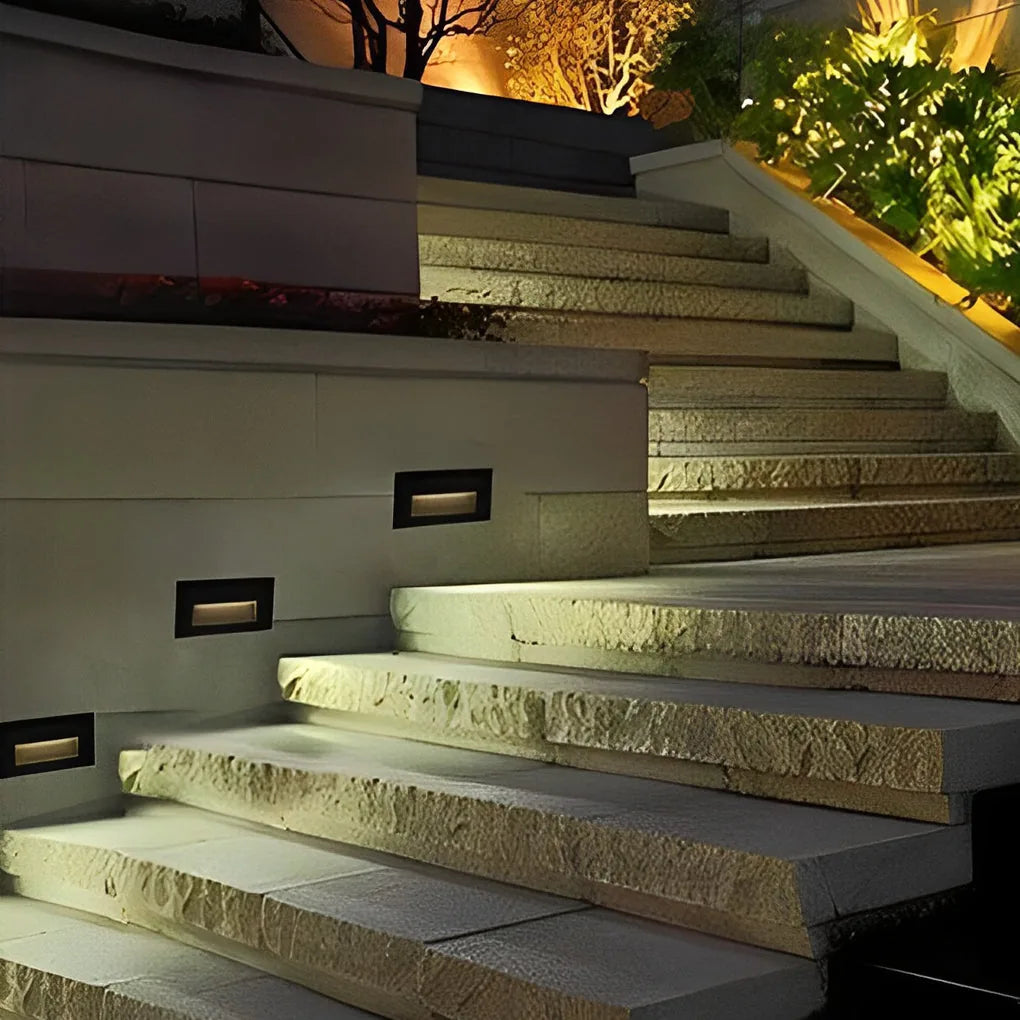 AluminaGlow | Elegant Modern LED Recessed Step Light Fixture 5