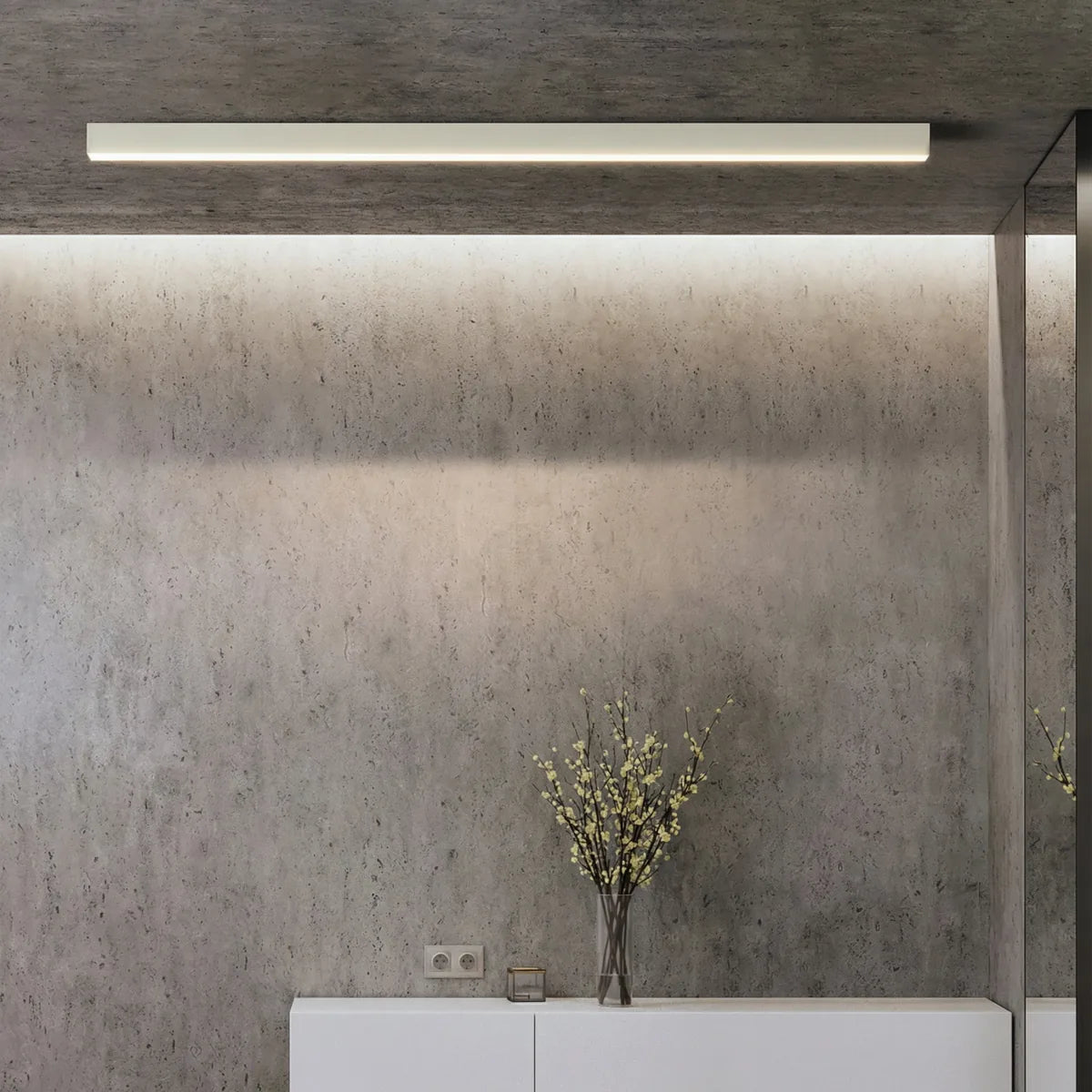 Freyza - Modern Linear LED Ceiling Light | Minimalist Flush Mount Bar with Remote Control