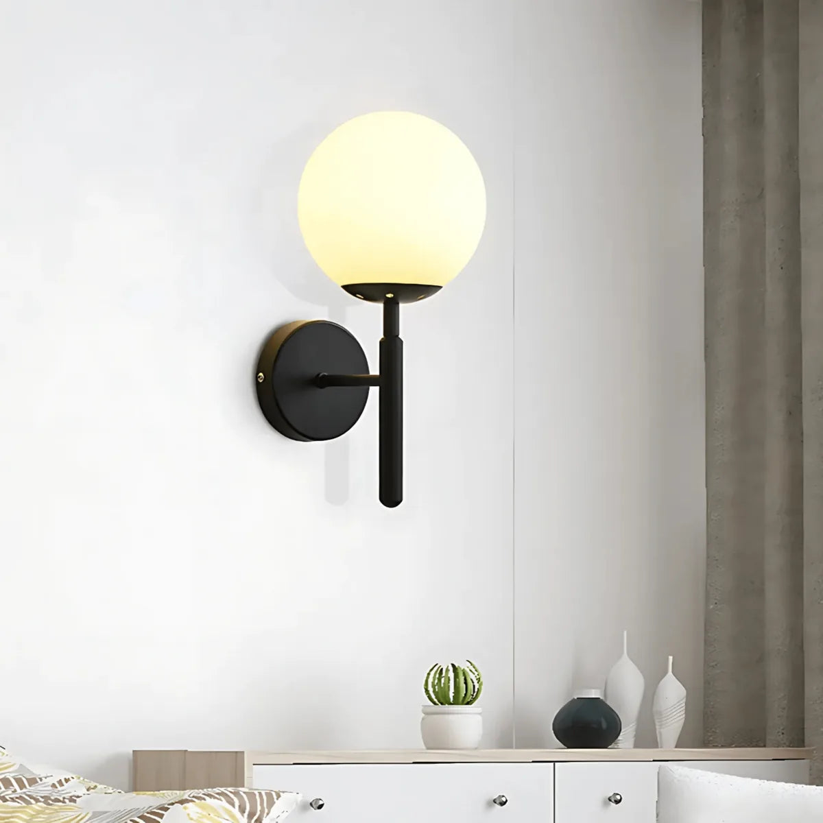 BauerLight | Stylish Modern Satin Black Wall Sconce Light Fixture 7