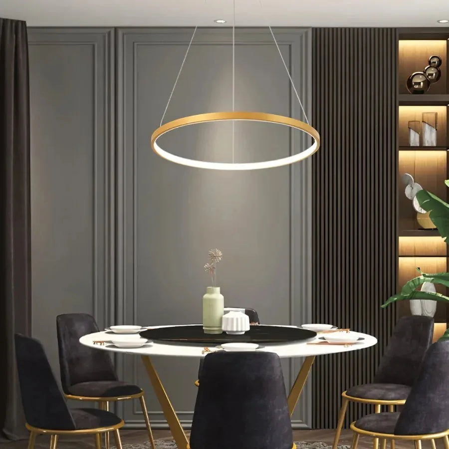 Freyza - Anelli | Modern Elegant LED Dining Room Chandelier with Adjustable Rings