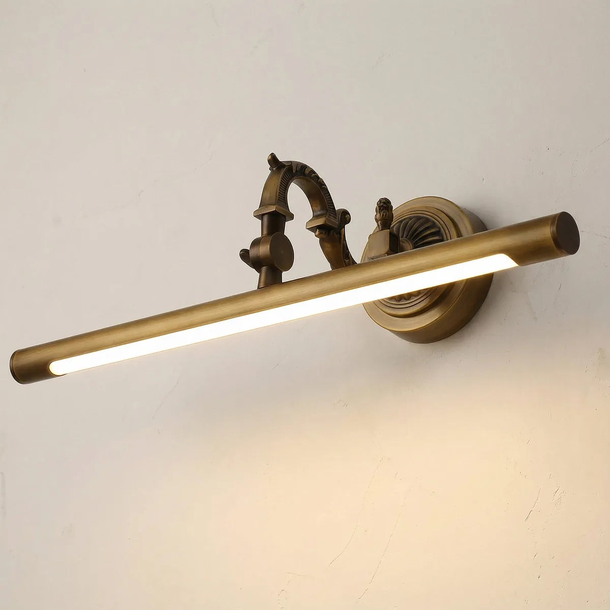 Freyza - Bathroom Mirror Light LED European Style Antique Brass 45-75cm