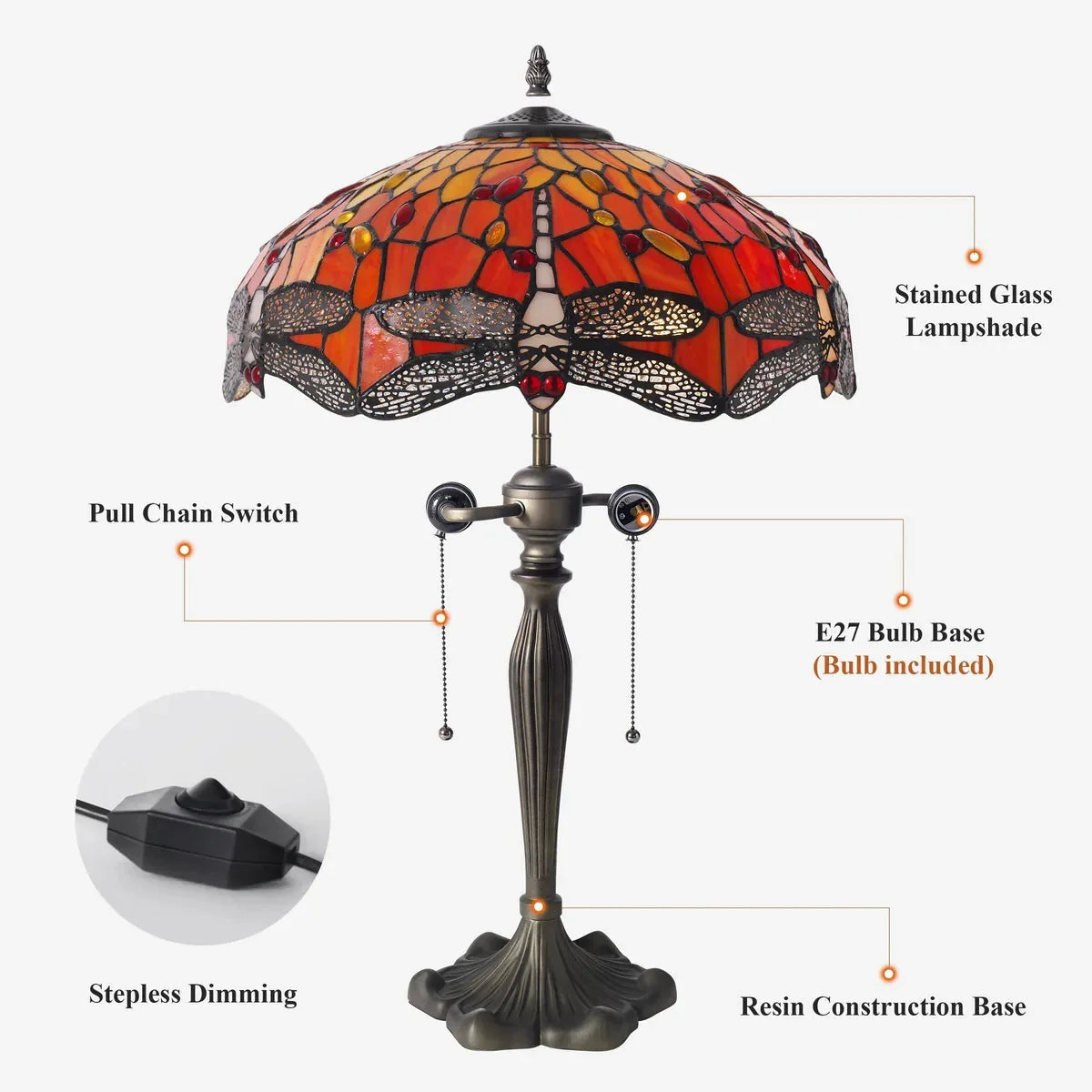 ArtisanGlow | Elegant Handcrafted Stained Glass Table Lamp 7
