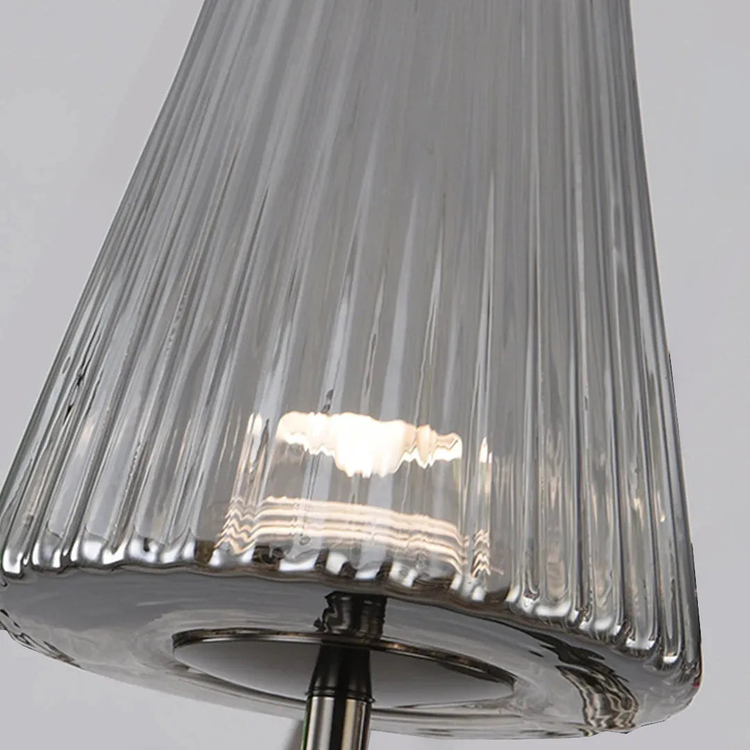 AluminaGlow | Modern Black Three-Light Standing Floor Lamp 6
