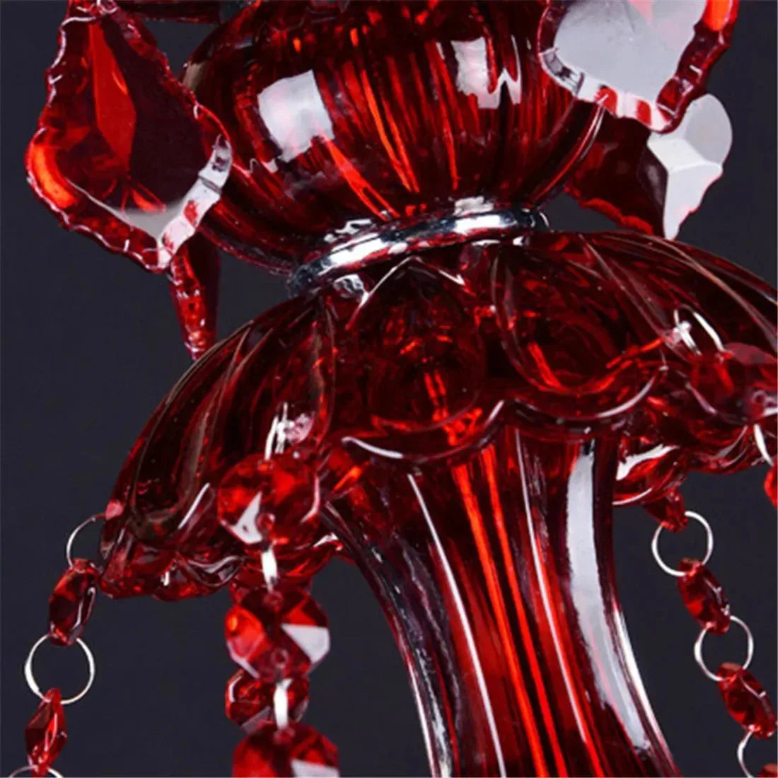 Brigitte | Elegant Timeless Red Chandelier Light for Dining Room Decor 6