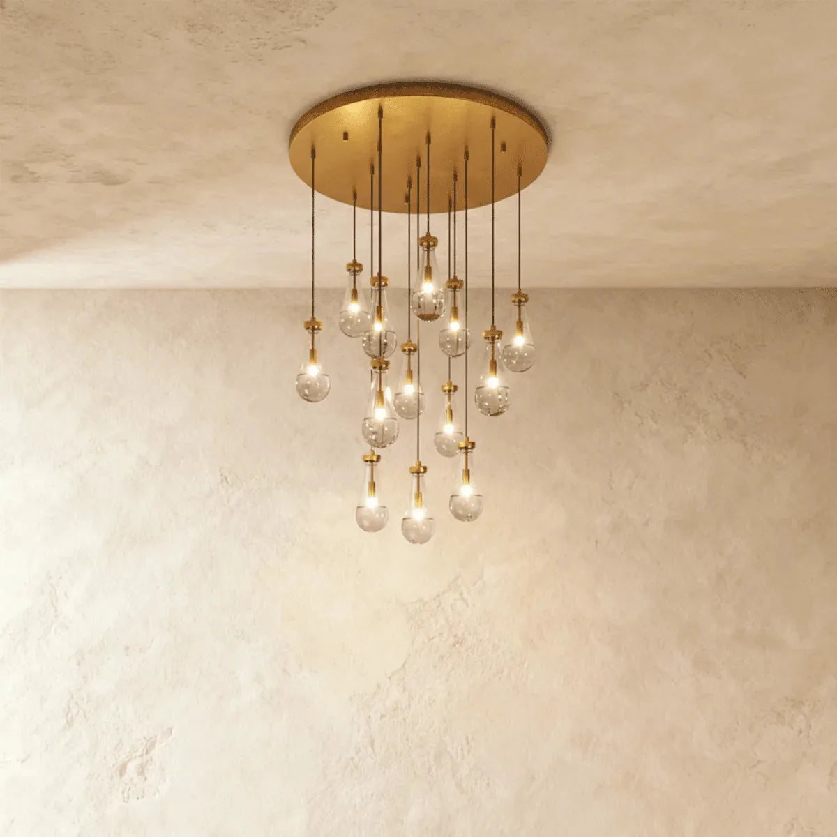 Freyza - AquaLustre | Elegant Raindrop Glass Chandelier Fixture