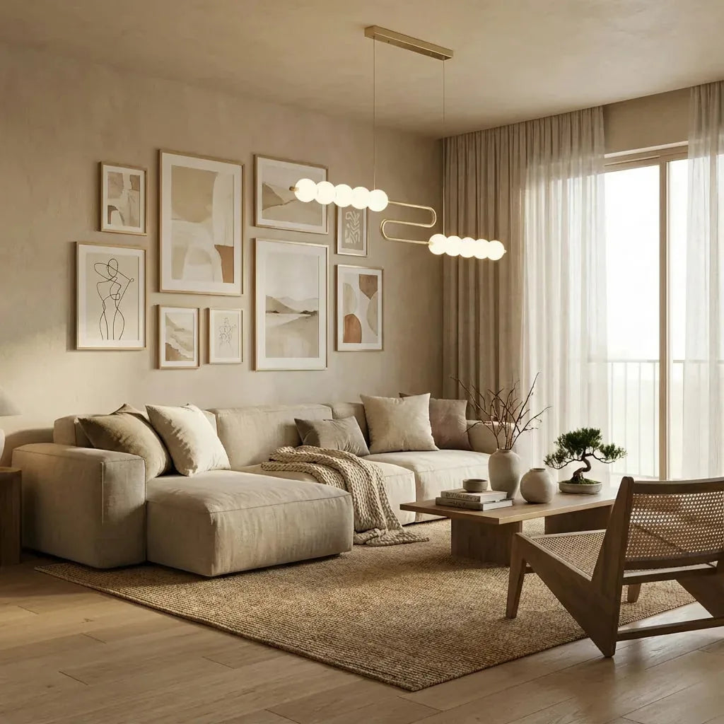 Freyza - Aurelia | Elegant Gold Modern Chandelier Light for Dining Room