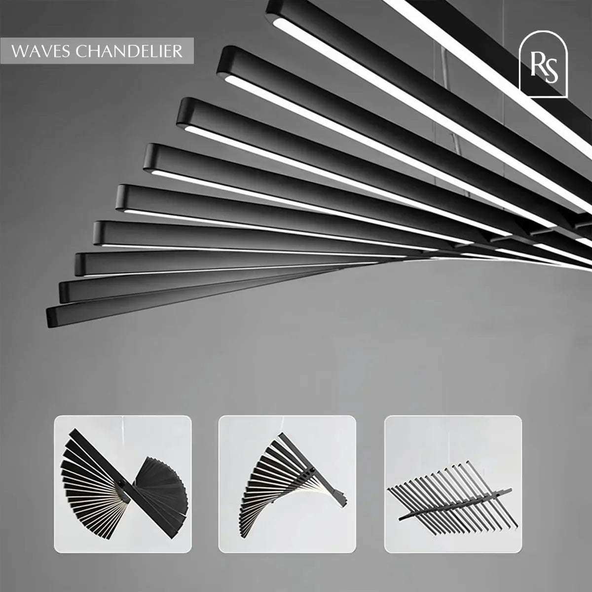 Freyza - AquaWave | Elegant Adjustable Modern Chandelier Lighting Fixture