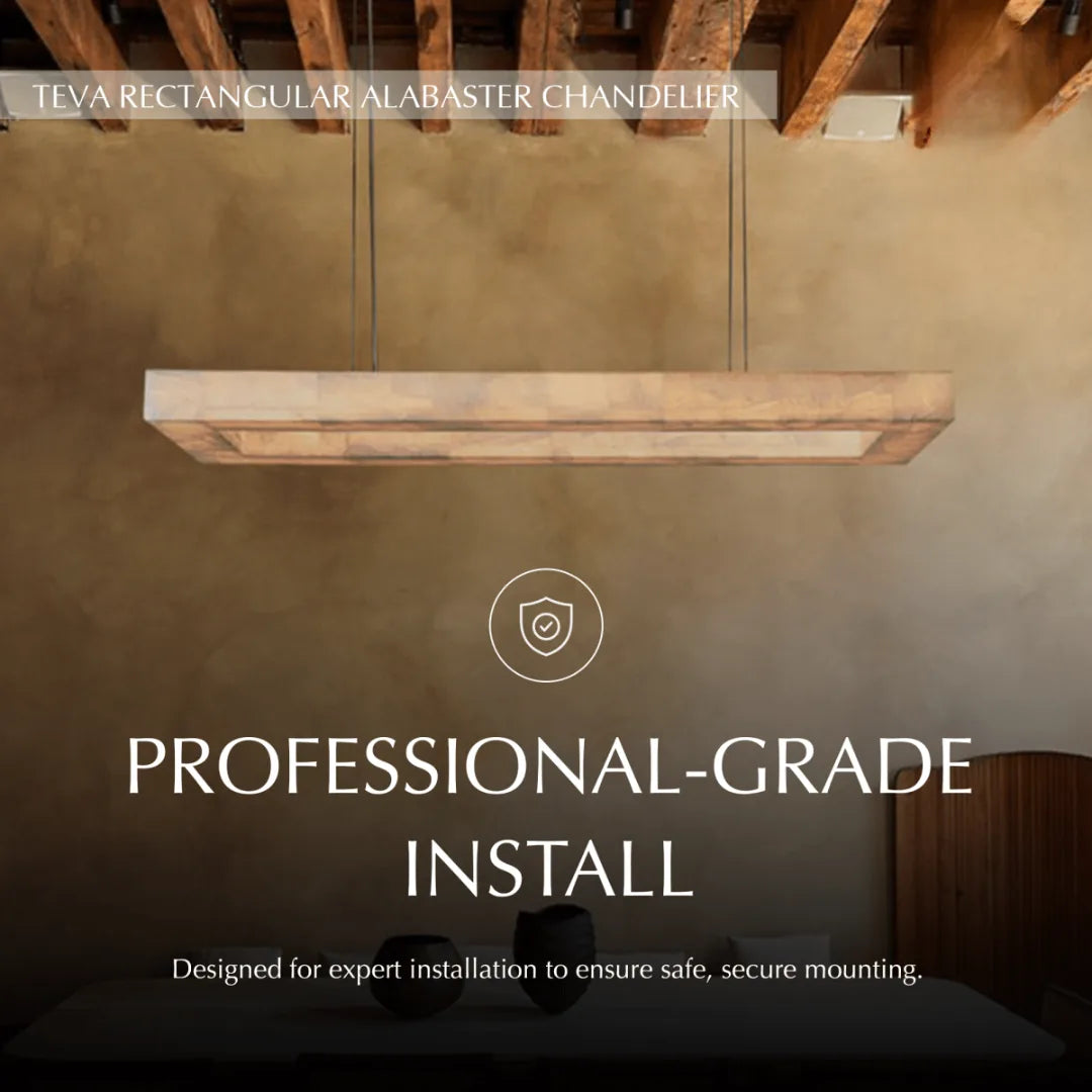 Freyza - CalciteGlow | Elegant Modern Rectangular Chandelier Light