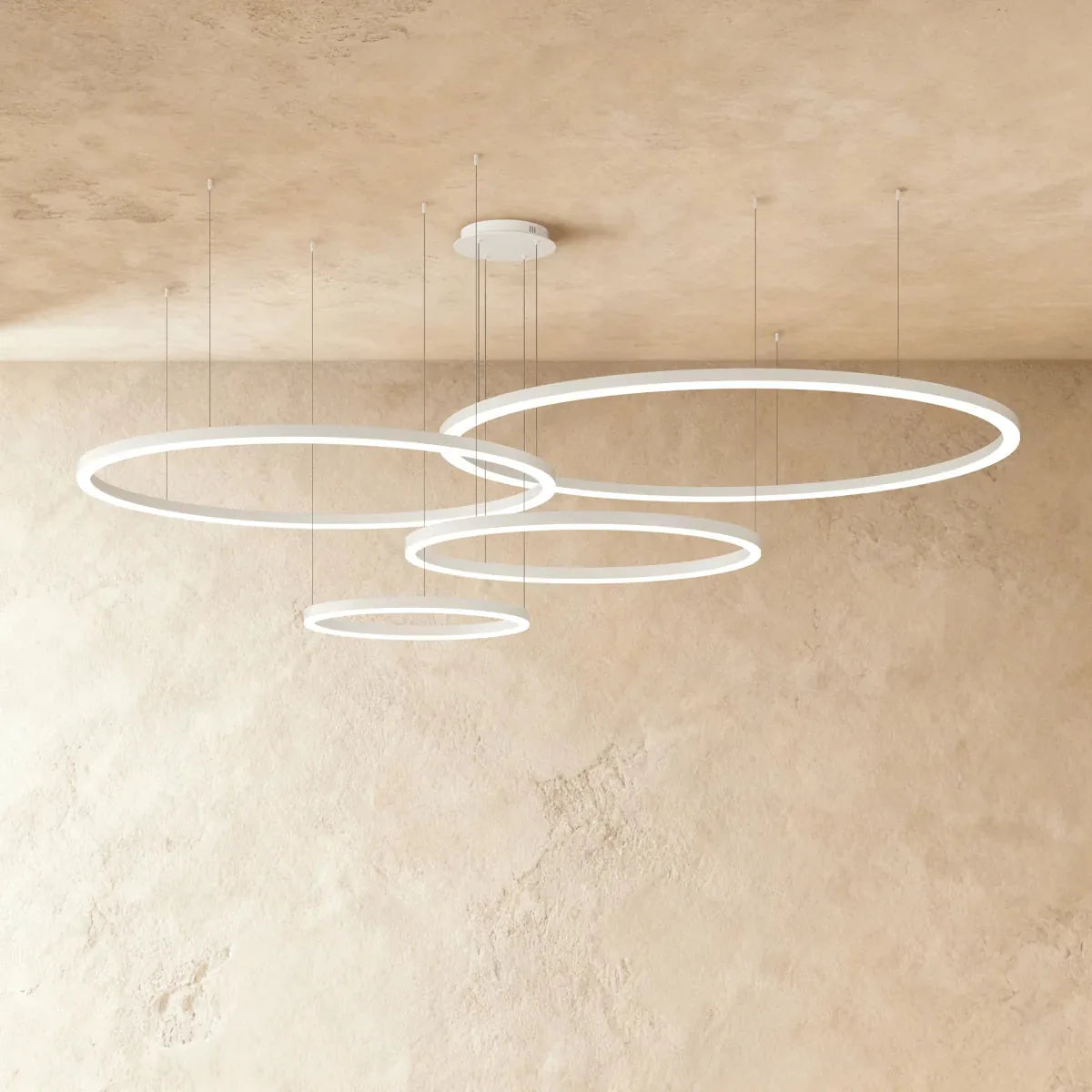 Freyza - AryaCraft | Modern Black Iron LED Chandelier with Versatile Design