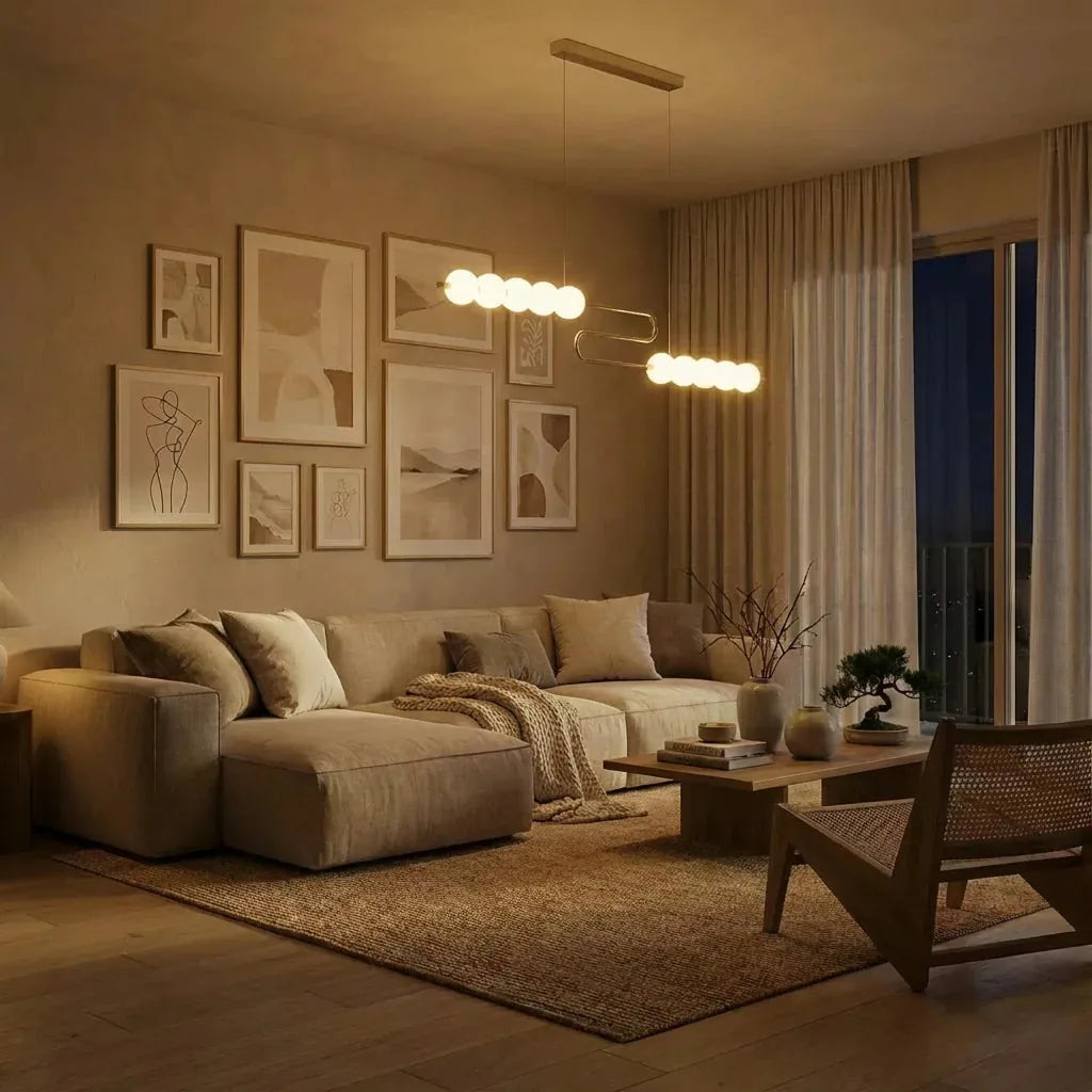 Freyza - Aurelia | Elegant Gold Modern Chandelier Light for Dining Room