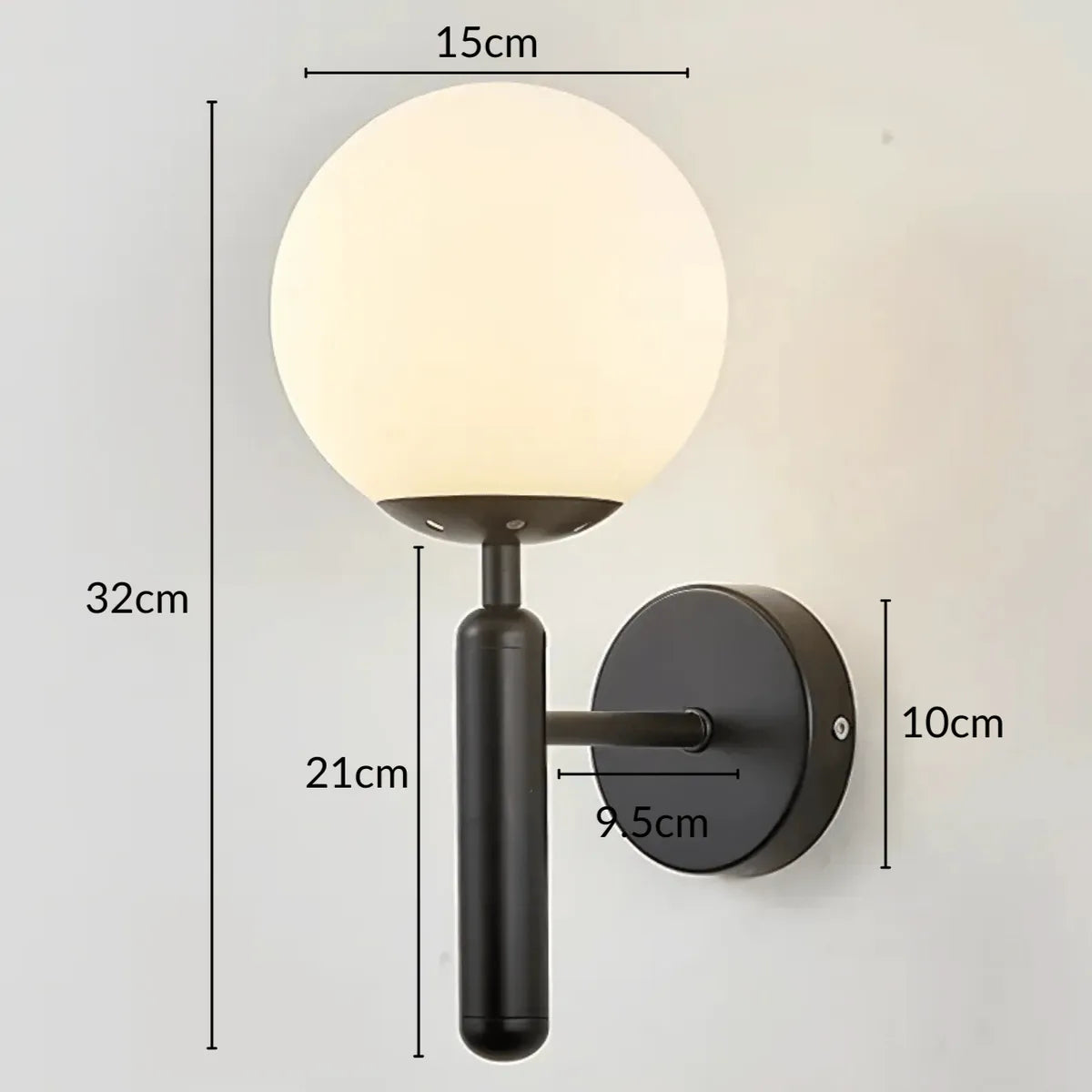 BauerLight | Stylish Modern Satin Black Wall Sconce Light Fixture 5