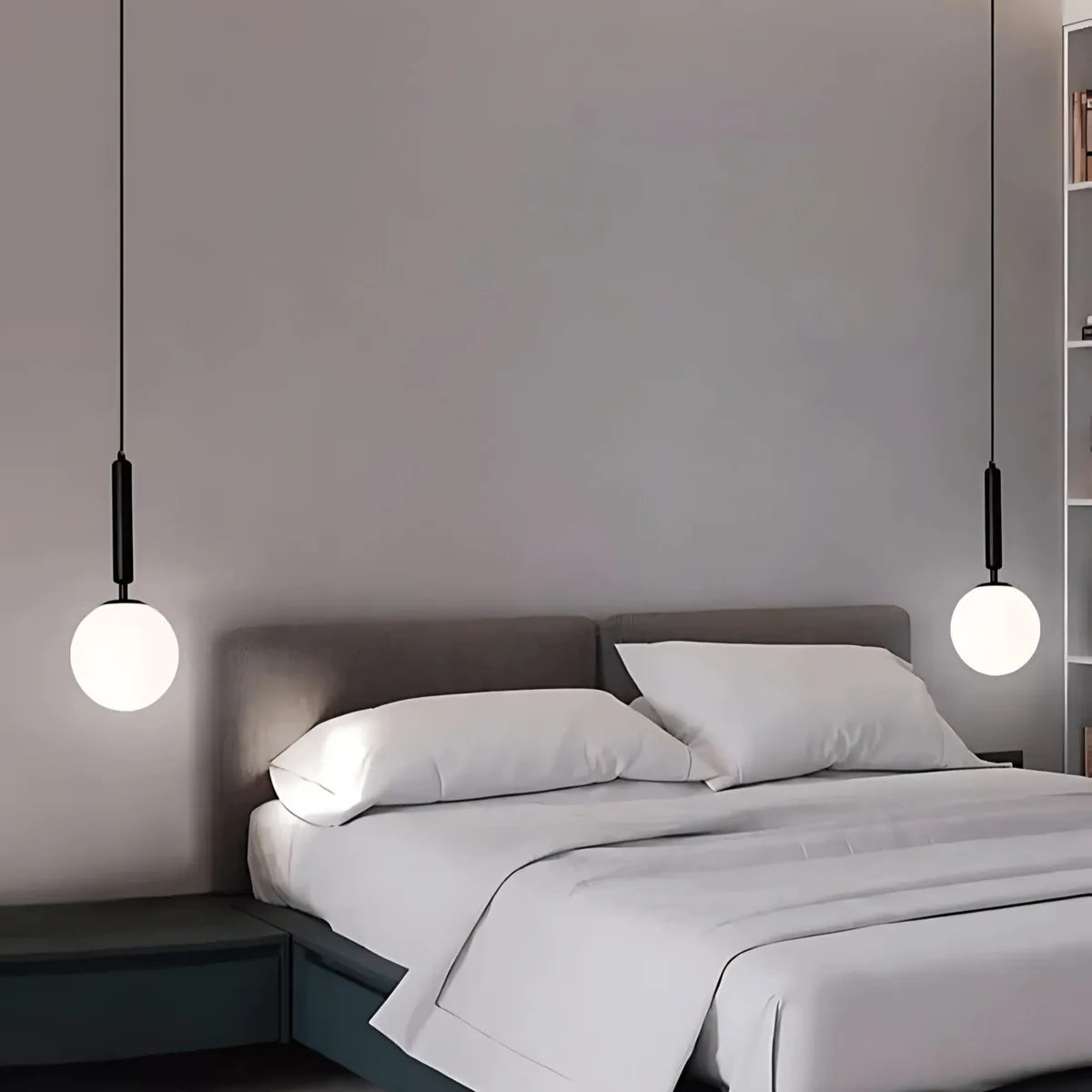 Freyza - BauerLight | Modern Black Glass Pendant Light for Kitchen Lighting