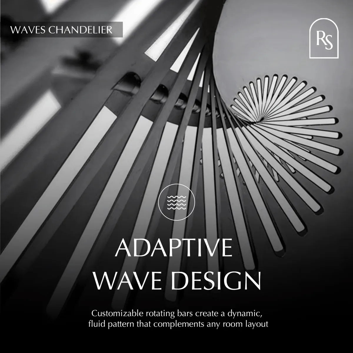 Freyza - AquaWave | Elegant Adjustable Modern Chandelier Lighting Fixture