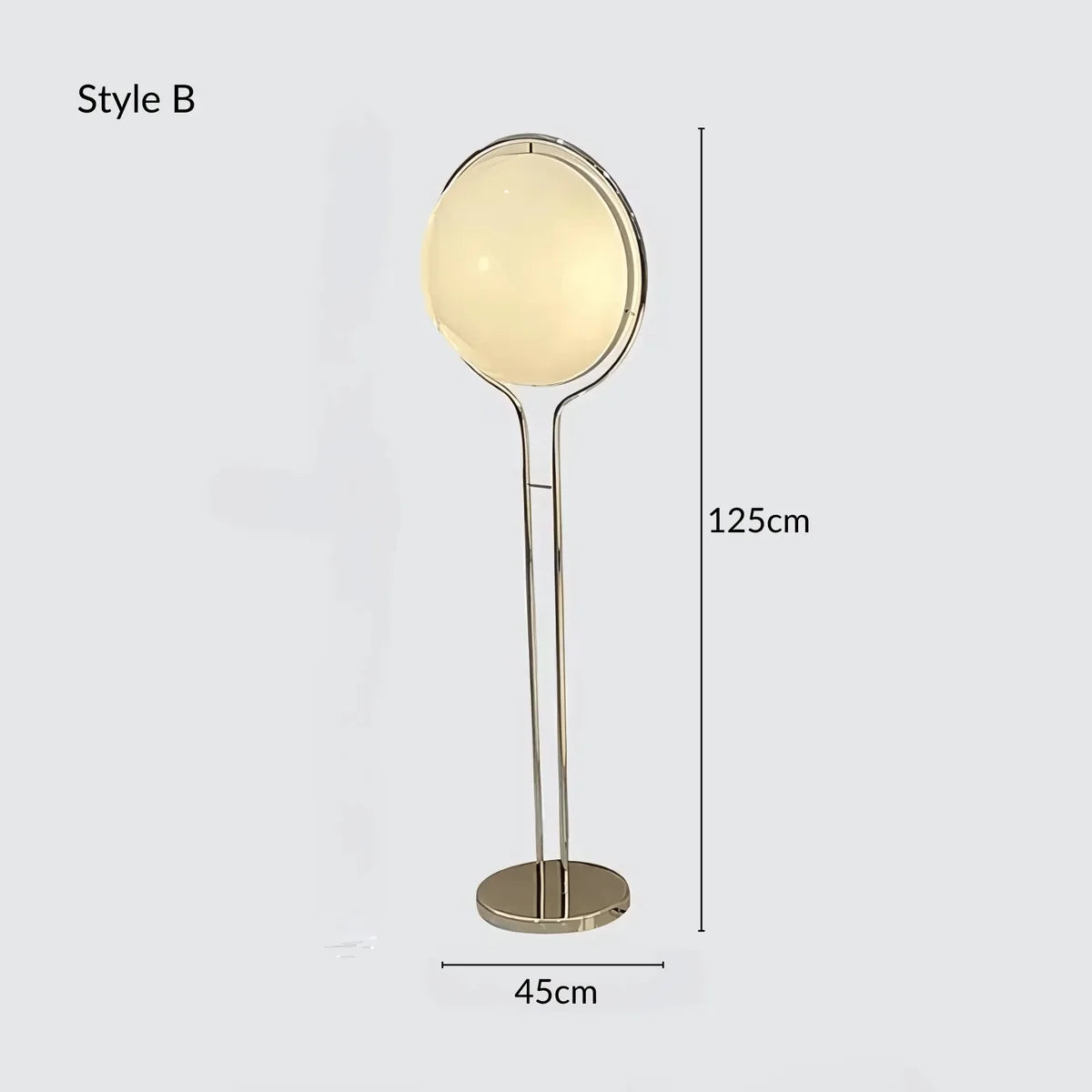 AuraGlow | Elegant Modern Acrylic Standing Floor Lamp with Chrome Base 8