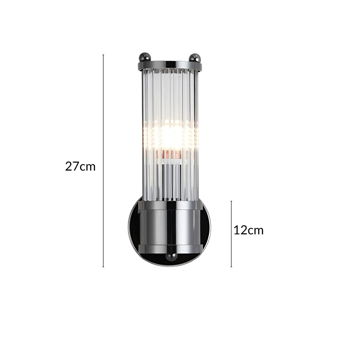 AthenaGlow | Stylish Modern Glass Bathroom Wall Light Sconce Fixture 8