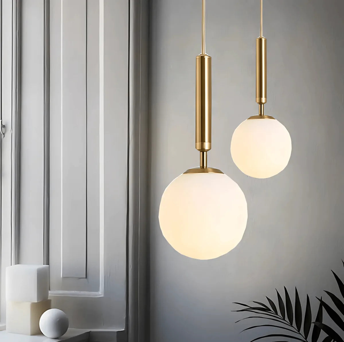 Freyza - BauerLight | Modern Black Glass Pendant Light for Kitchen Lighting