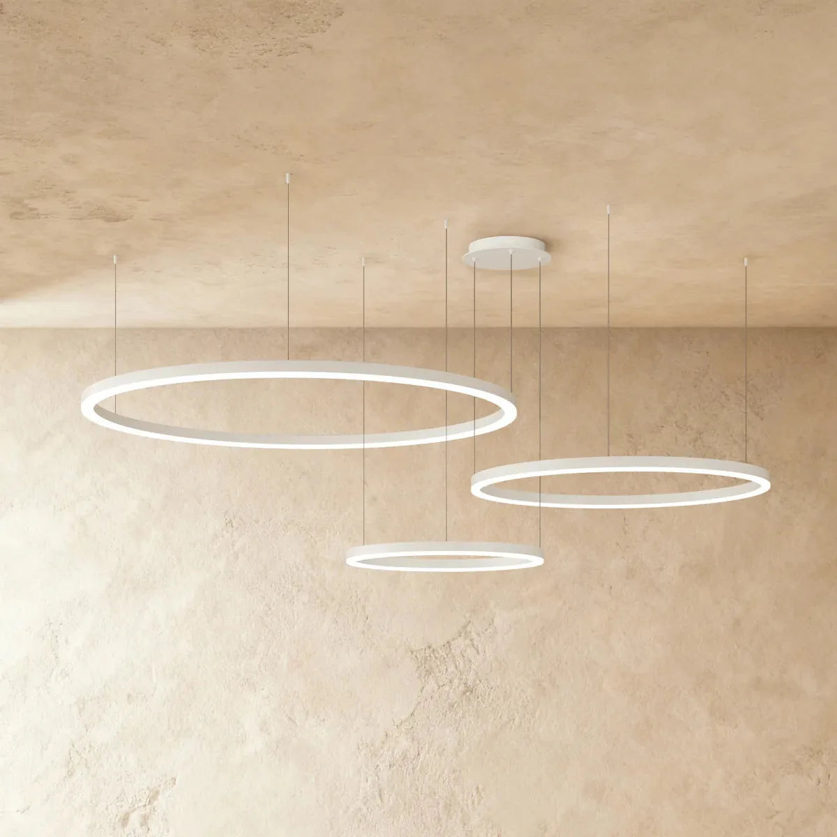 Freyza - AryaCraft | Modern Black Iron LED Chandelier with Versatile Design