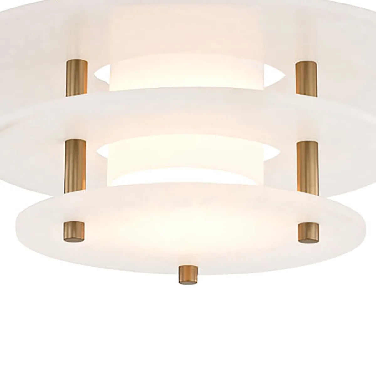 Freyza - Alabaster Flush Mount Ceiling Light Fixture with Integrated LED Lighting | Elegant Design for Indoor Spaces