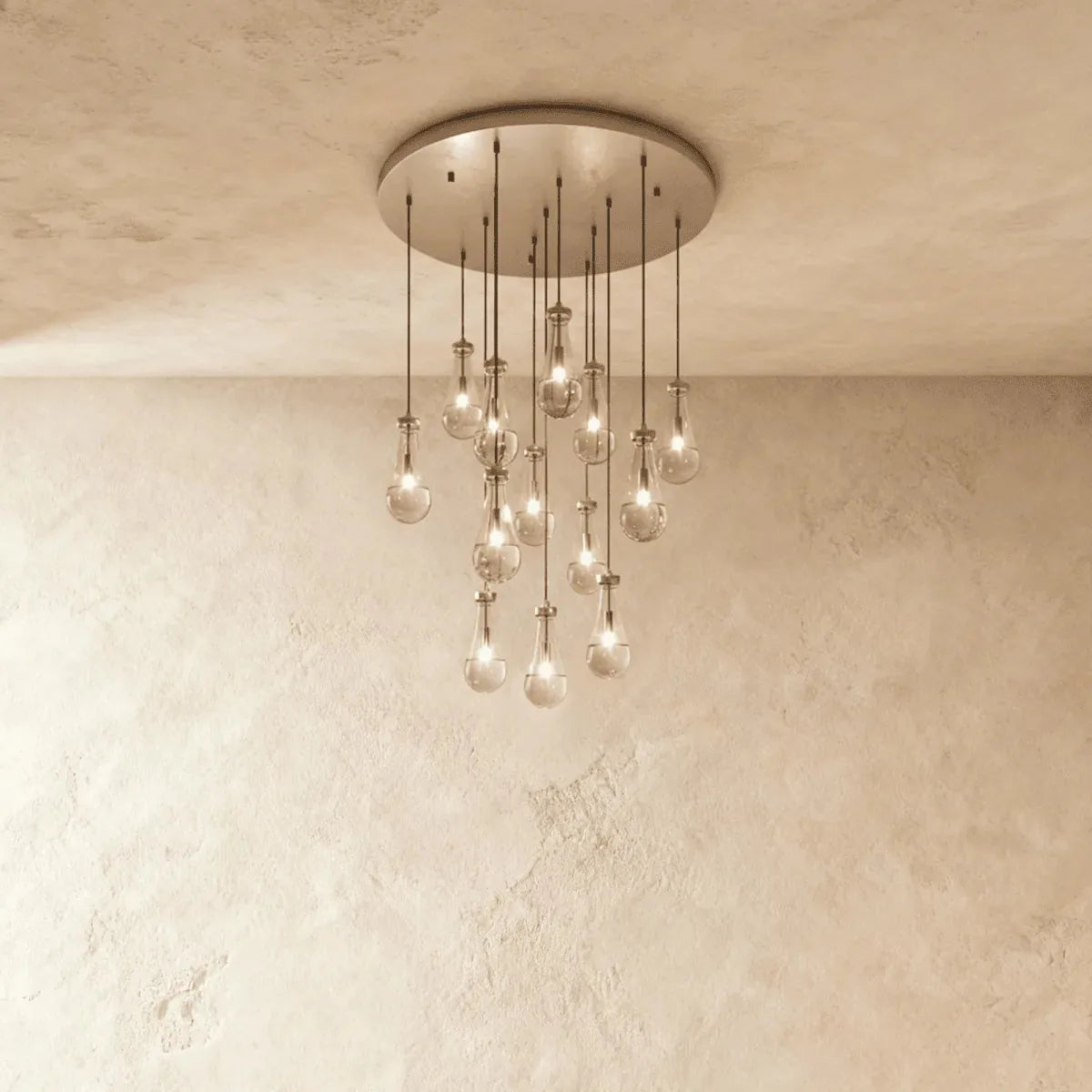 Freyza - AquaLustre | Elegant Raindrop Glass Chandelier Fixture