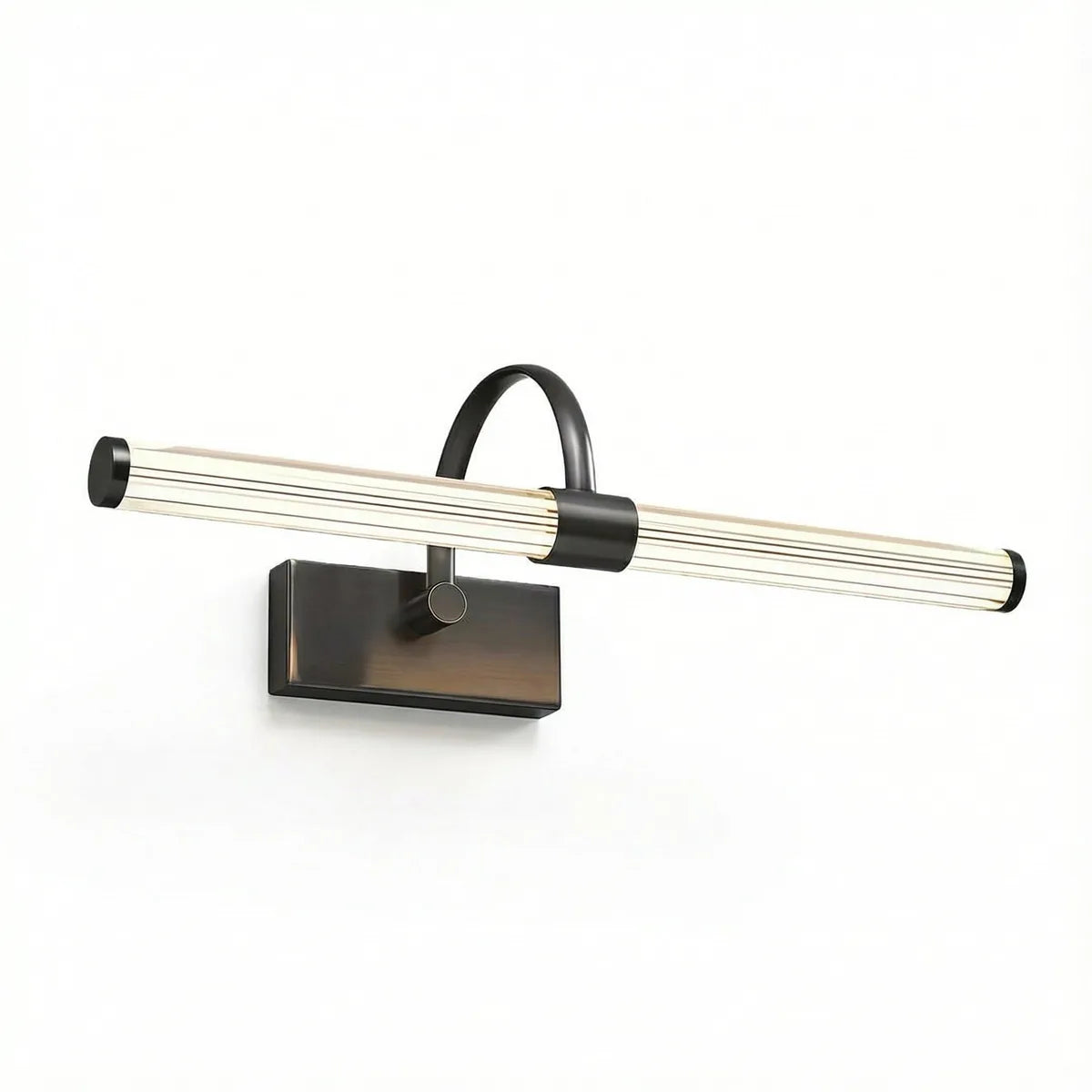 Freyza - Bathroom Vanity Light Ribbed Glass Linear Copper LED 45-73cm