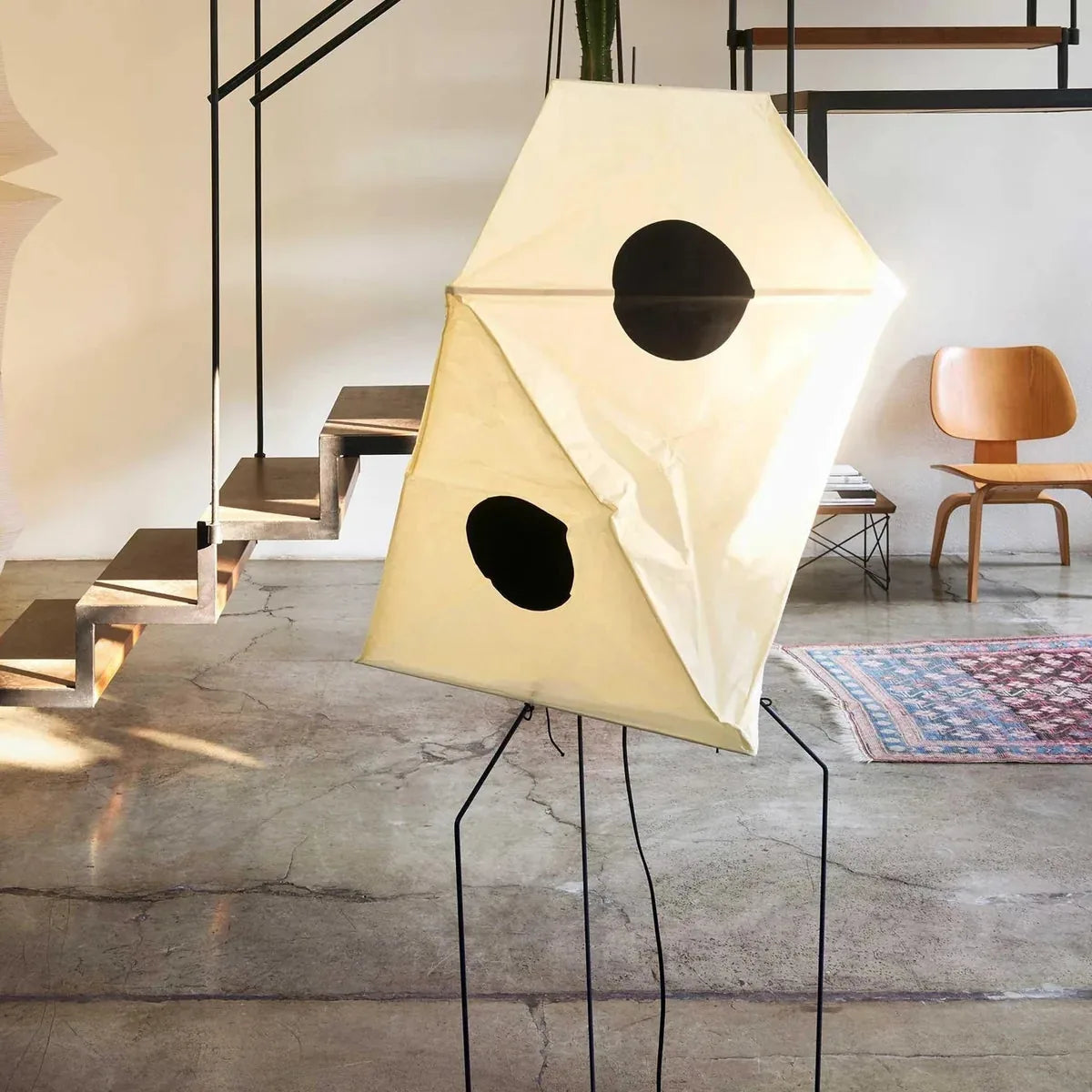 Artisan Light Sculptures | Modern Floor Lamp with Unique Washi Design | Elegant Lighting for Living Room Decor 8