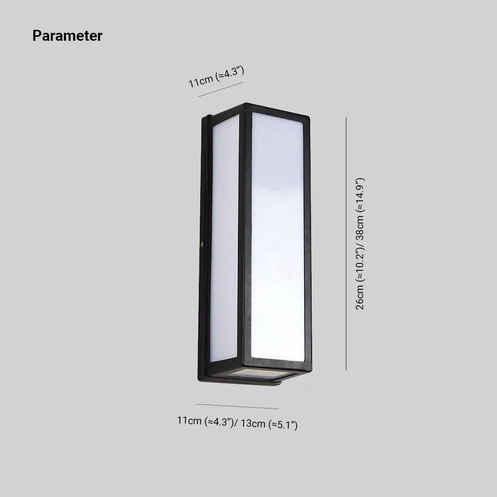 Freyza | Linae Modern Waterproof Black Outdoor Wall Light – Modern Garden Porch Exterior