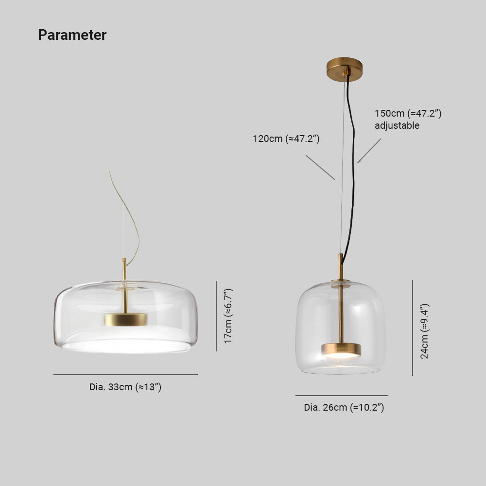 Freyza | June Morden Glass Glass Pendant Light – Kitchen Dining Room