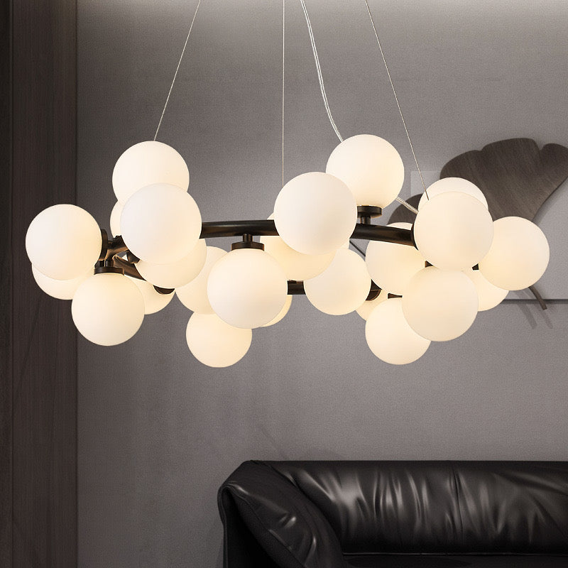 Freyza | Lustre en verre doré – Salle à manger, salon