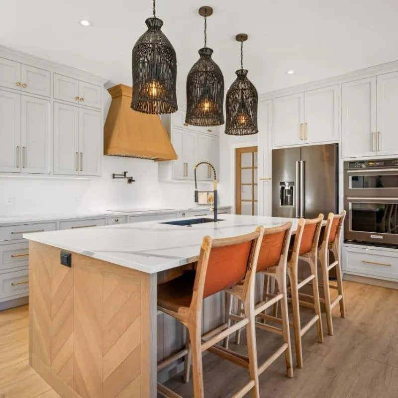 Freyza | Ritta Design Birdcage Rattan Pendant Light – Kitchen Dining Room