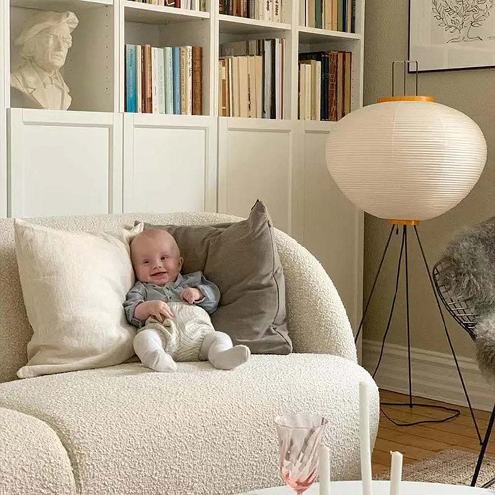 Freyza | Lampadaire blanc – Salon et chambre minimalistes