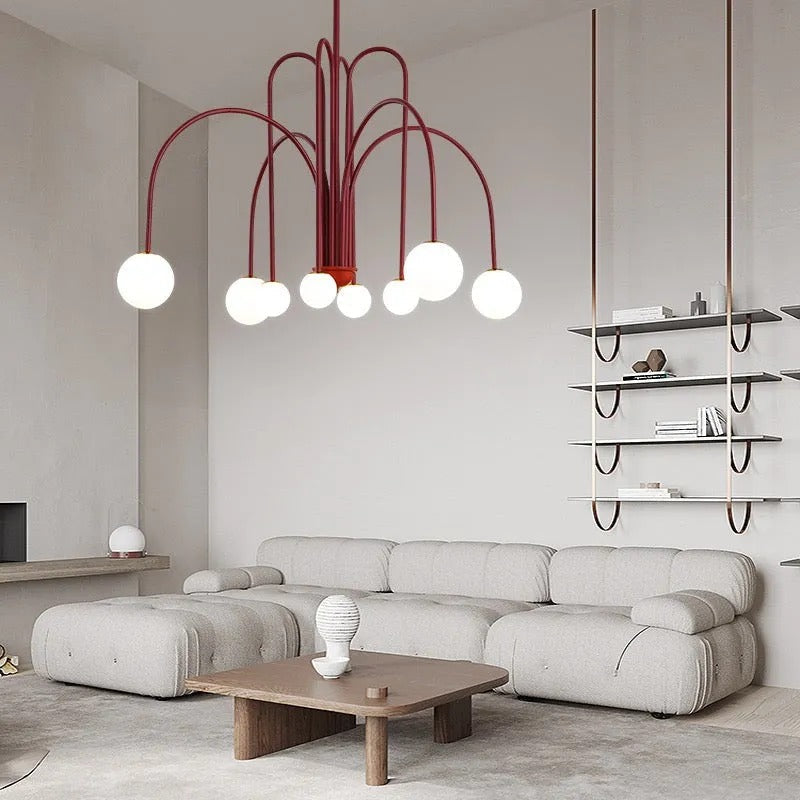 Freyza | Monica Hängeleuchte mit doppeltem Glasschirm – Küche, Esszimmer