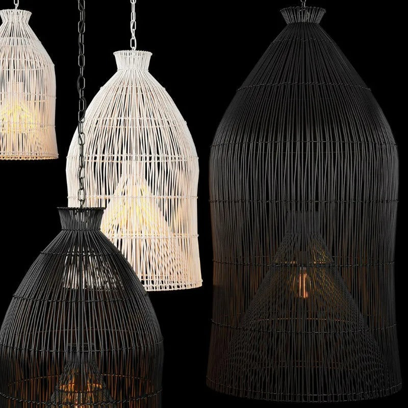 Freyza | Ritta Design Birdcage Rattan Pendant Light – Kitchen Dining Room