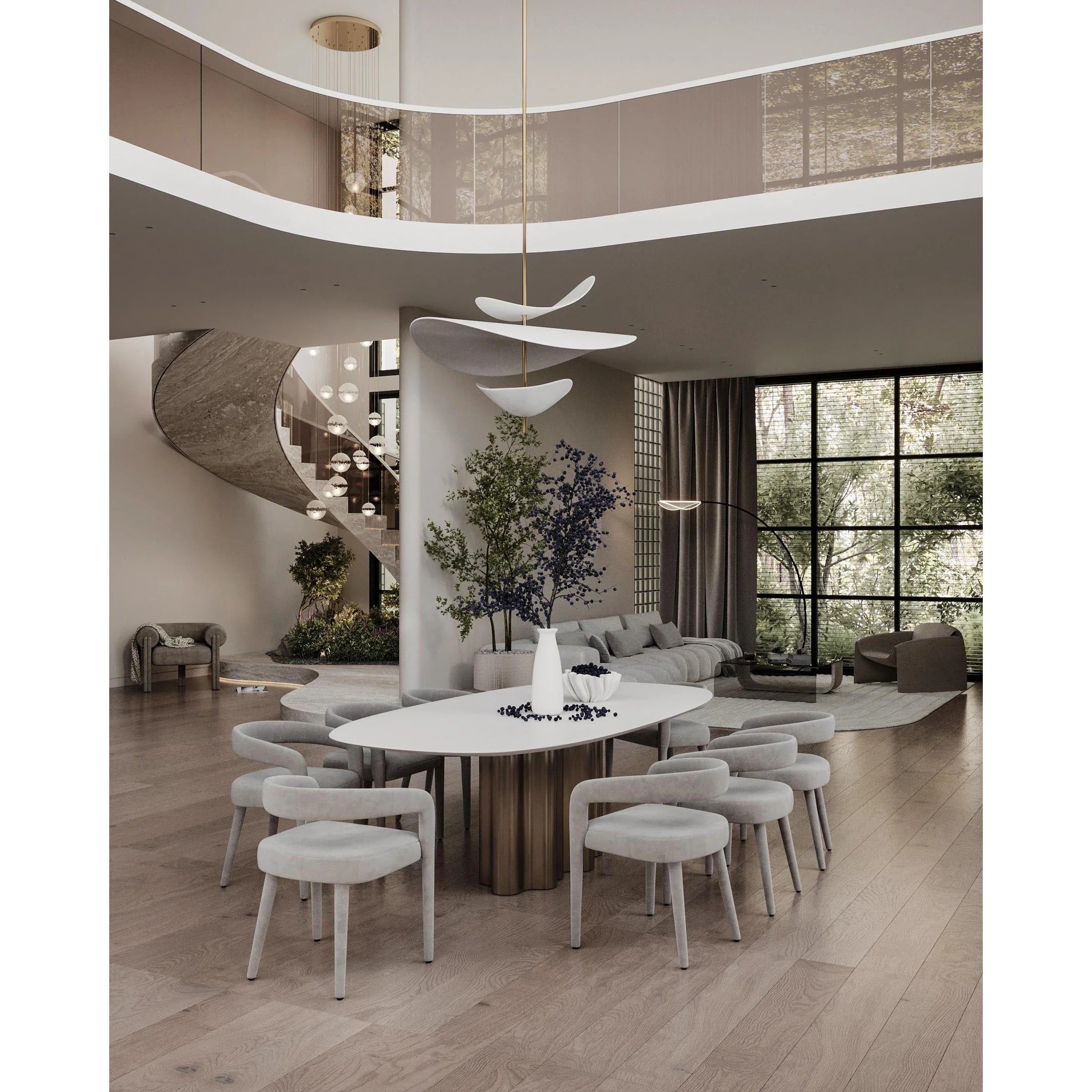 Freyza | Unorara Nordic Floating Pendant Light – Nordic Kitchen Dining Room