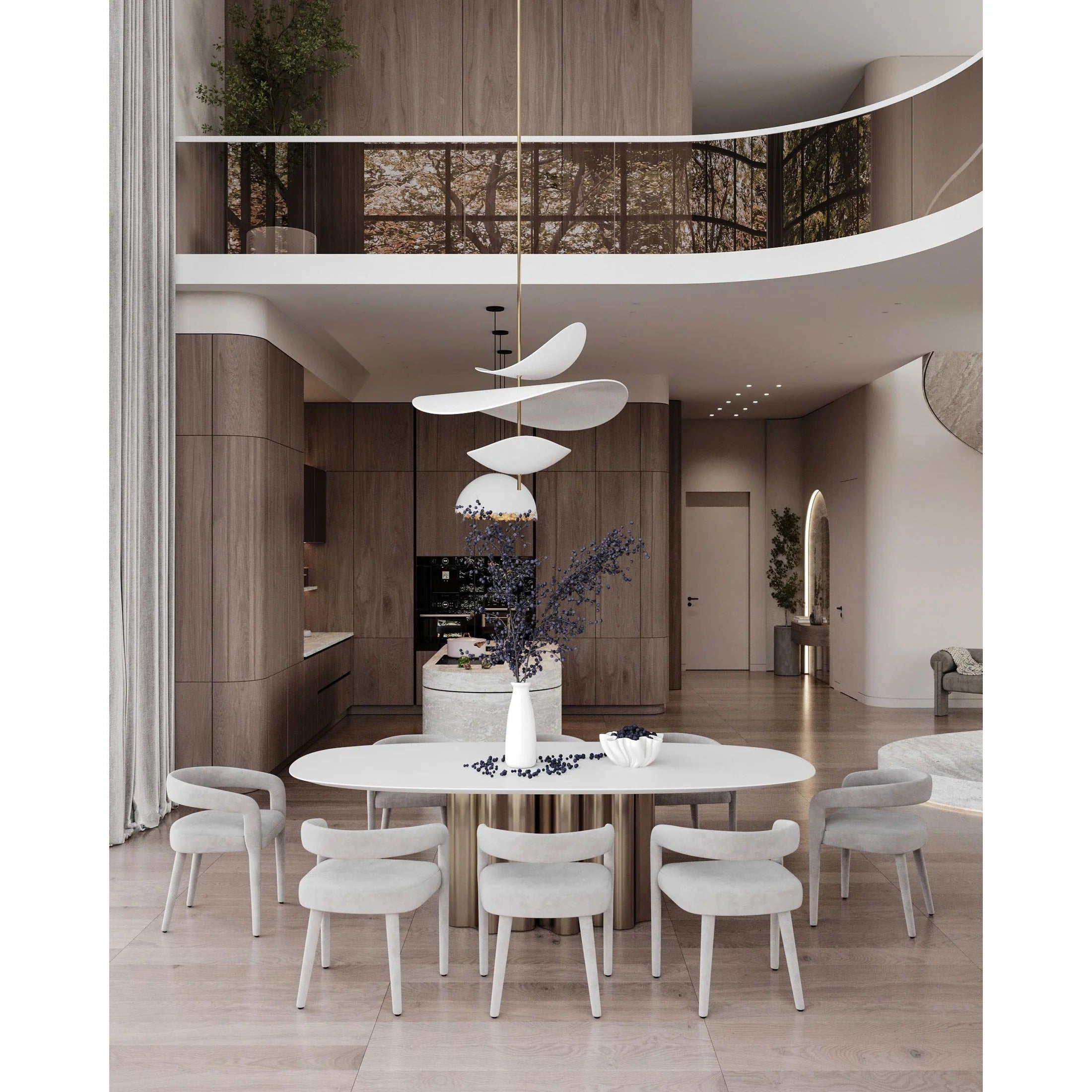 Freyza | Unorara Nordic Floating Pendant Light – Nordic Kitchen Dining Room