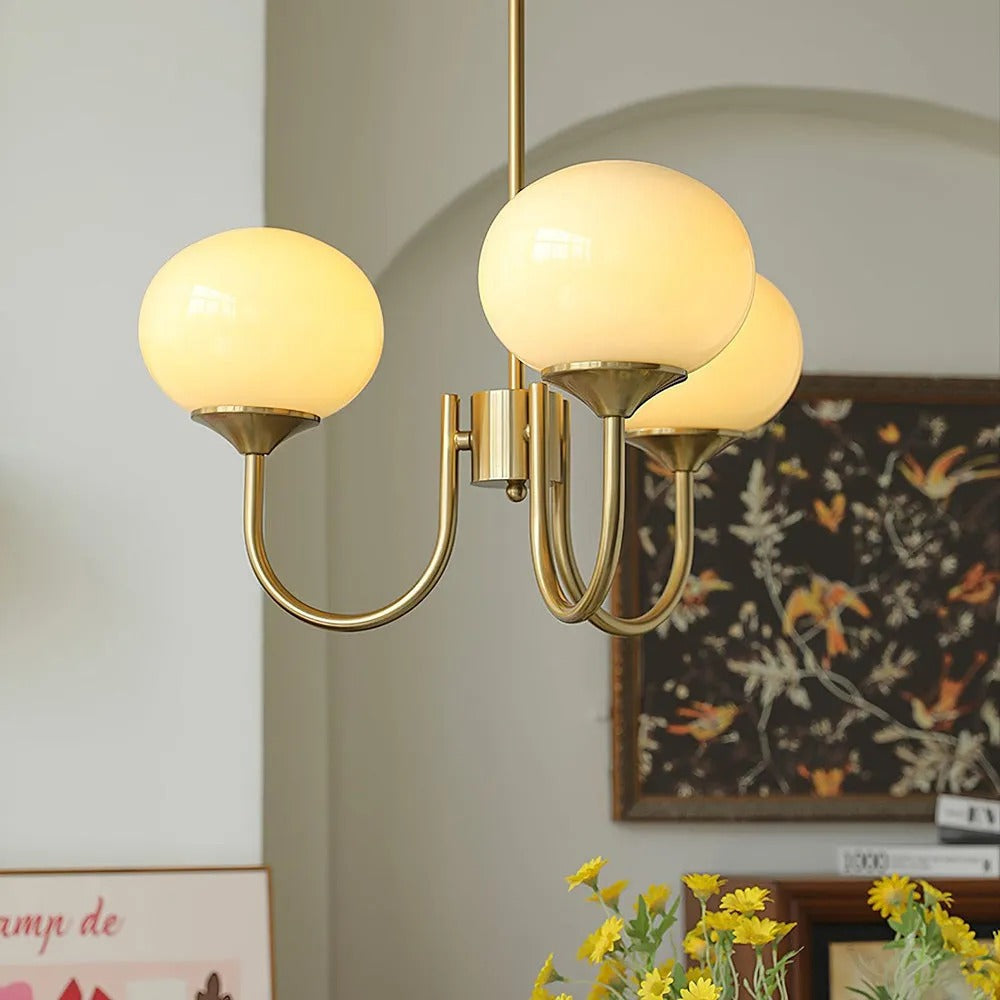 Freyza | Lustre blanc – Salle à manger et salon rétro