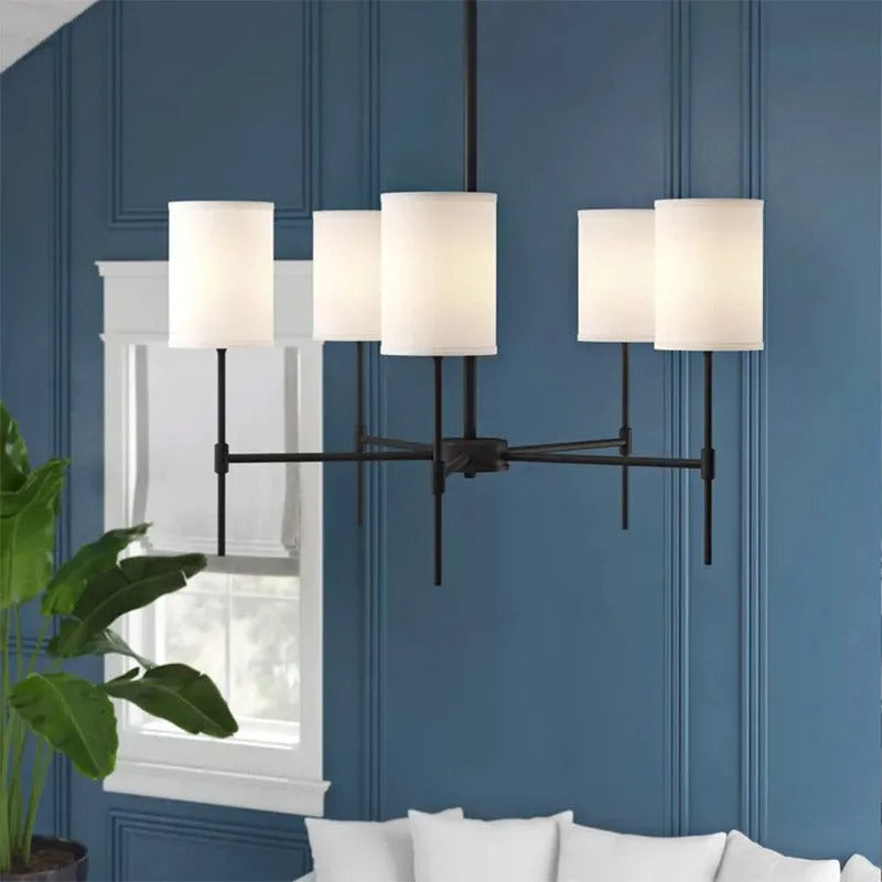 Freyza | Lustre moderne en tissu LED Silva – Salle à manger et salon modernes