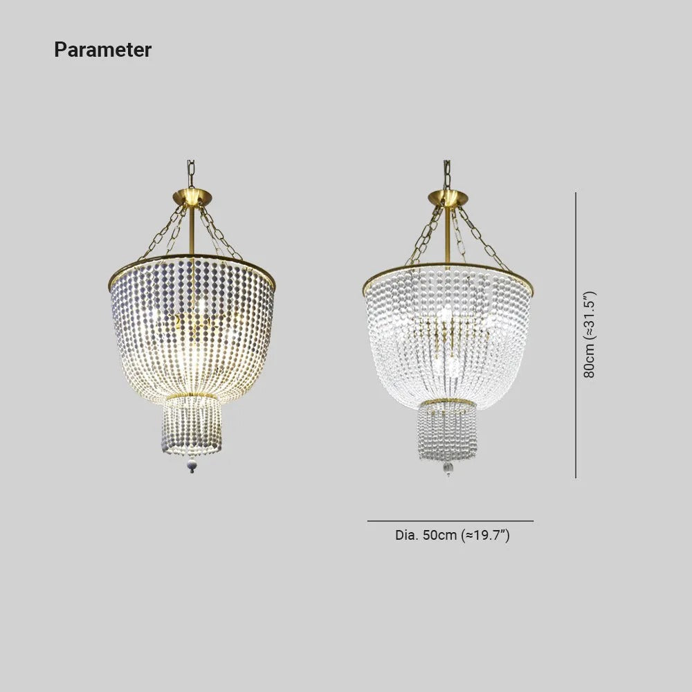 Freyza | Lustre moderne en cristal à LED Silva – Salle à manger et salon modernes