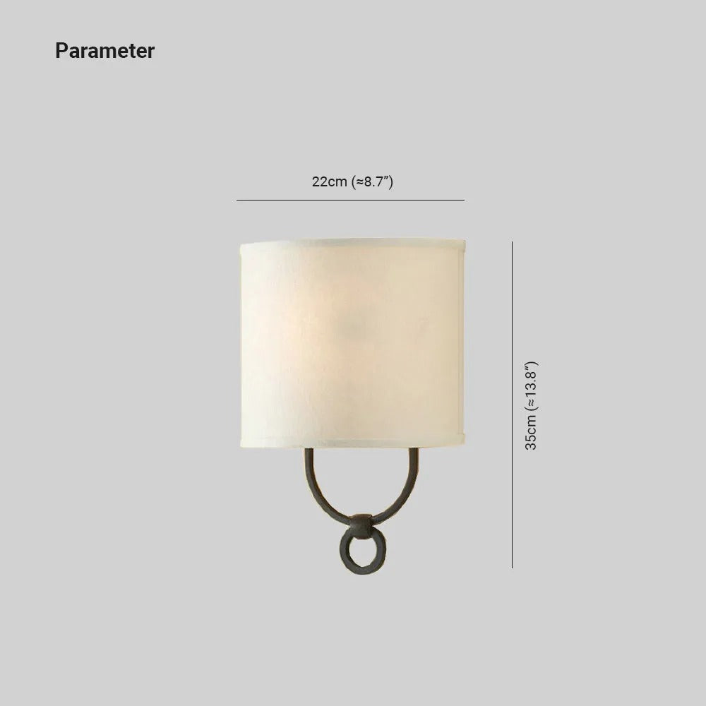 Freyza | Silva Modern Cylindrical Fabric Indoor Wall Light – Modern Bedroom Living Room