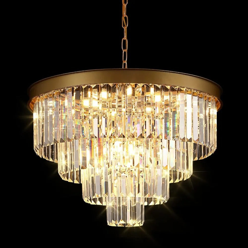 Freyza | Suspension moderne en cristal à LED Kristy – Cuisine moderne, salle à manger