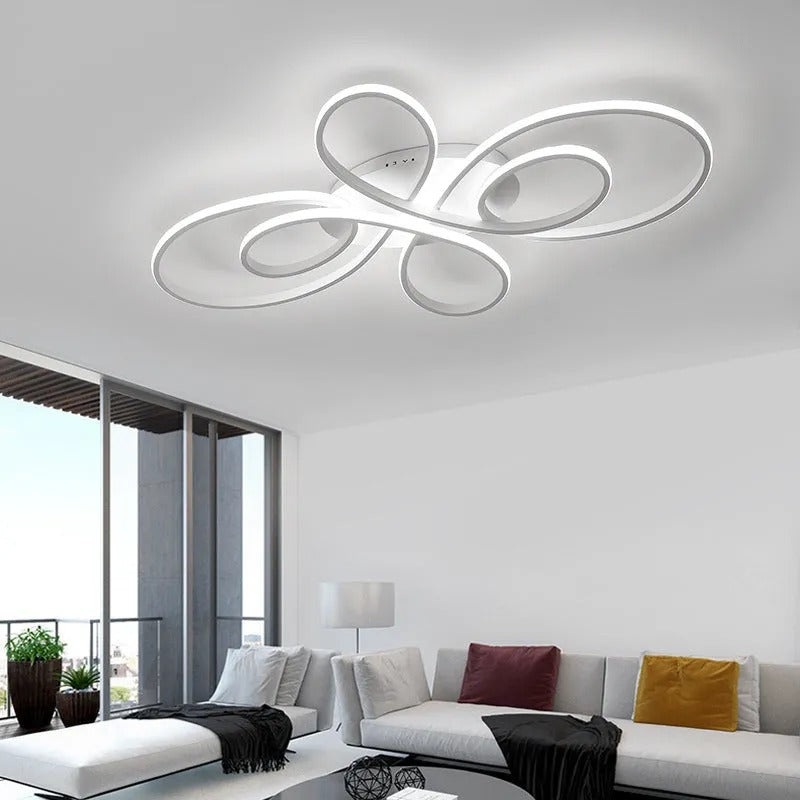Freyza | Brisa plafonnier LED moderne blanc à éclairage multiple, à montage affleurant – chambre, couloir, cuisine modernes