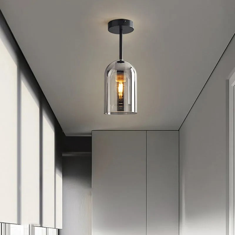 Freyza | Plafonnier affleurant en verre – Moderne pour chambre, couloir et cuisine