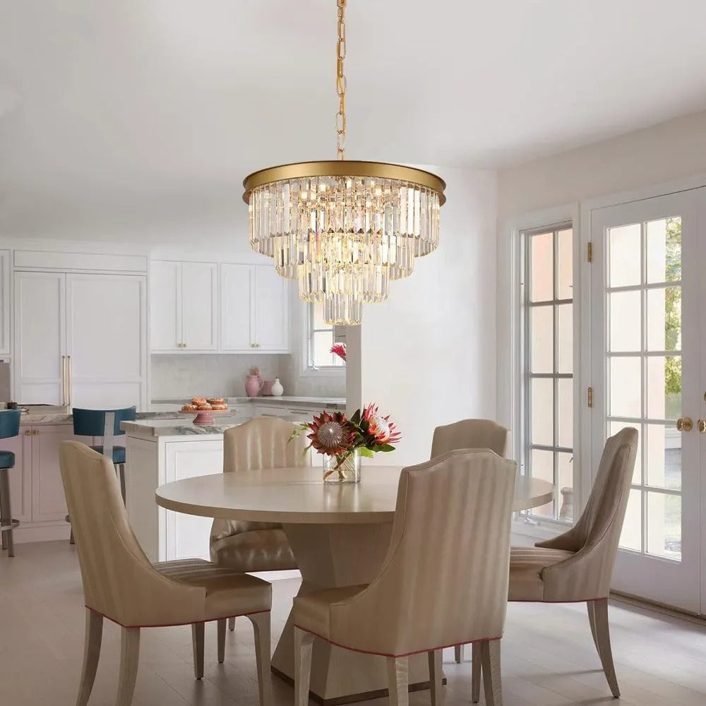Freyza | Suspension moderne en cristal à LED Kristy – Cuisine moderne, salle à manger