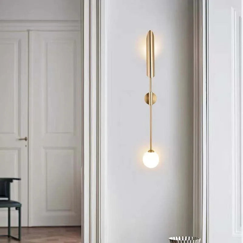 Freyza | Phira luxuriöse goldene Doppelkopf-Wandleuchte für den Innenbereich – Schlafzimmer, Wohnzimmer