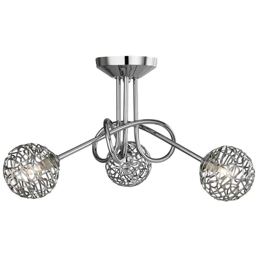 Freyza - Kesha 3 Light Ceiling Light Polished Chrome