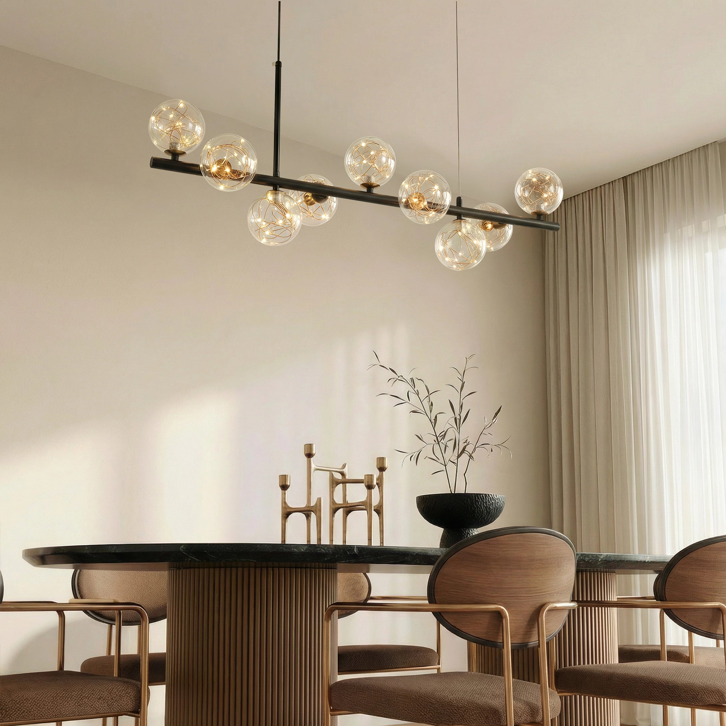Freyza - Lightsin Cumulus - Modern Metal Chandelier with LED Starry Sky Effect