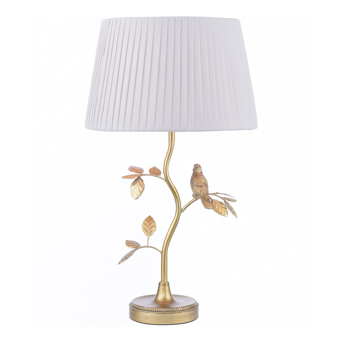 Egelton | Elegant Aged Brass Table Lamp with Taupe Shade 5